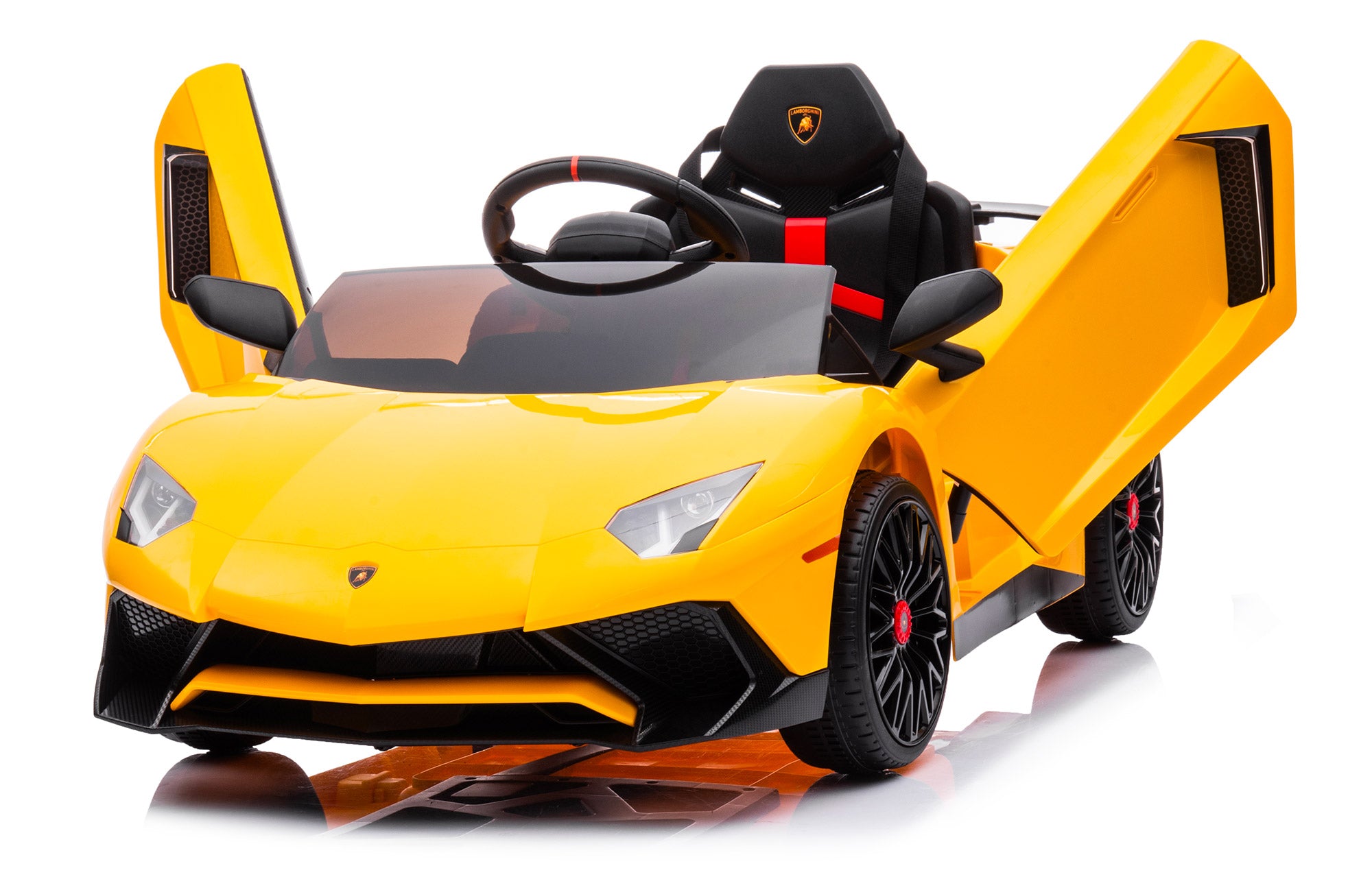 Macchina Elettrica per Bambini 12V con Licenza Lamborghini Aventador Gialla