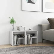 Comodini 2 pz-Set di 2 Tavolino da notte Bianco Lucido 40x30x40 cm in Legno Multistrato
