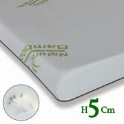 Topper memory 85x190 cm, Topper per materasso alto 5 cm sfoderabile, correttore materasso Made in Italy con tessuto Anallergico 