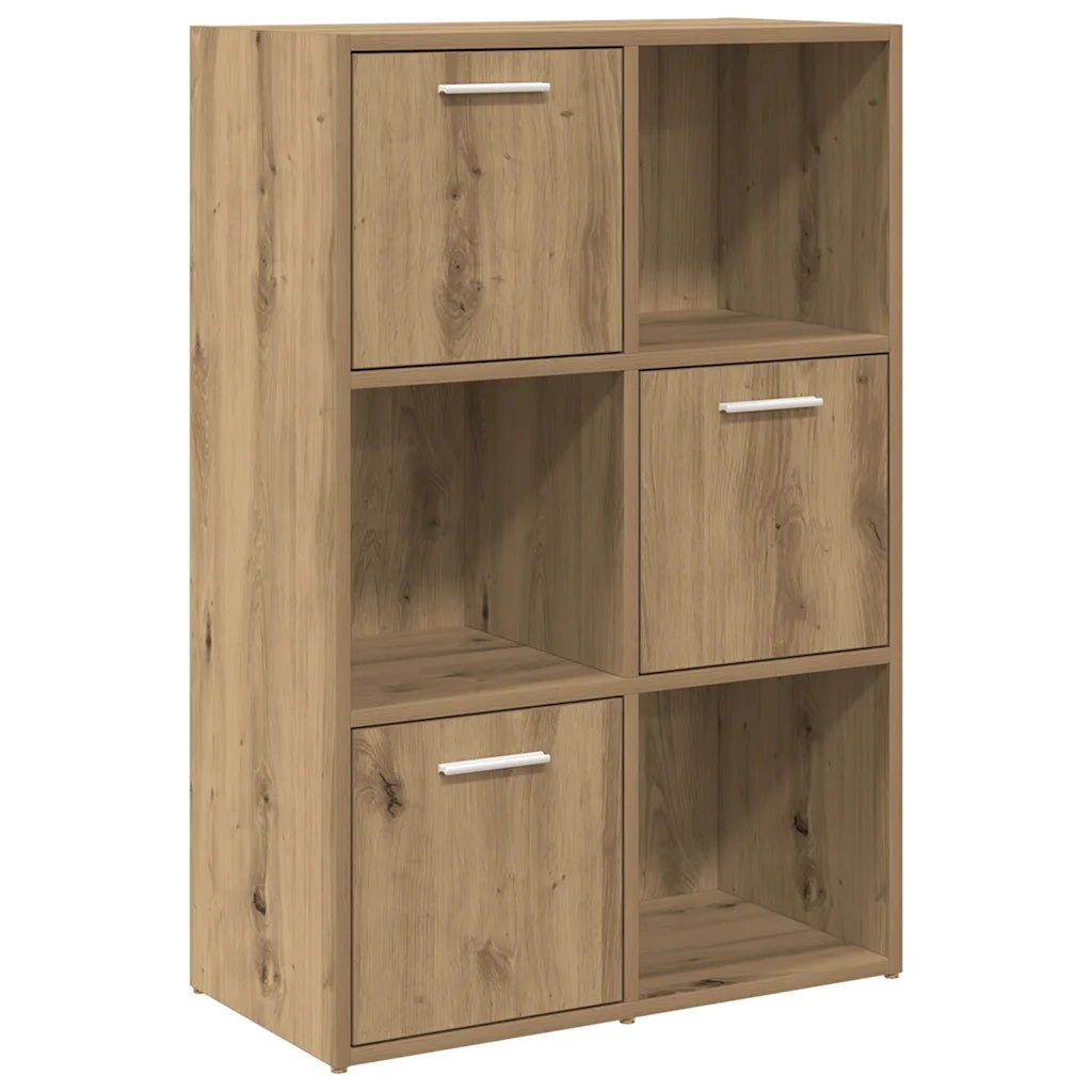Libreria-Scaffale per Libri-Mobile di Stoccaggio Rovere Artigianale 60,5x30x90 cm in Legno Multistrato