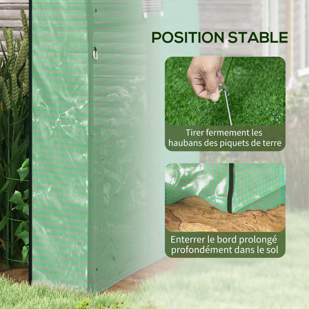 Serra da Giardino Tunnel ¨C Xylo ¨C PE 135g/m2 verde 180x180x200cm con 2 porte