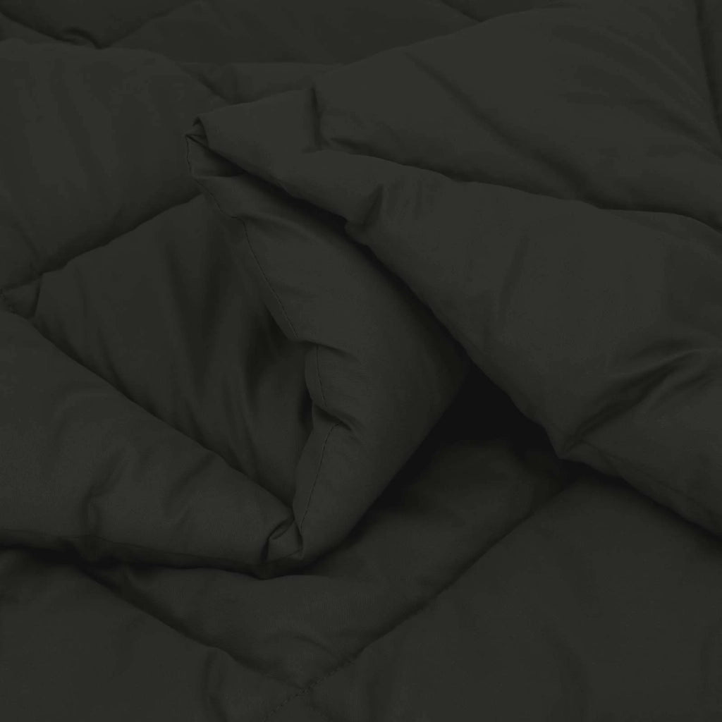 Piumone | Duvet Invernale Nero 155 x 220 cm Microfibra