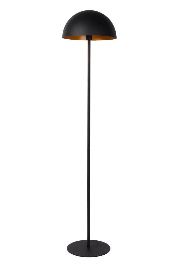Lampada da terra SIEMON 1 luce E27 nera metallo Lucide
