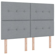 Testiera | Testata LED con strisce LED Grigio chiaro 144 cm Tessuto