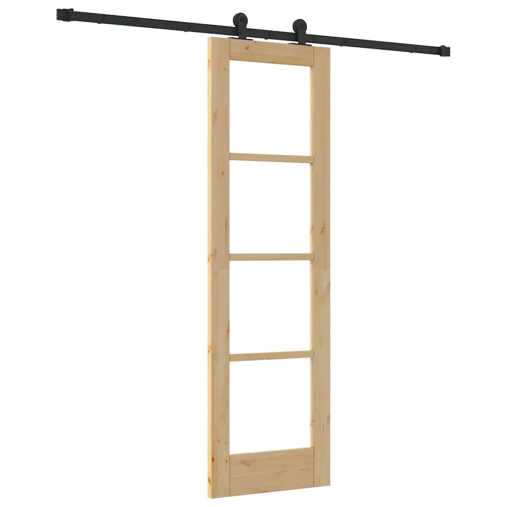 Porta scorrevole ORKDAL Naturale e Nero 61 x 198,5 cm 3332013