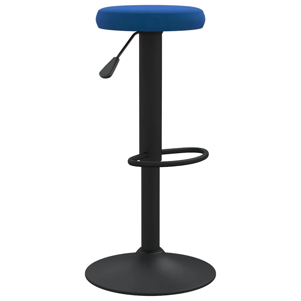Sgabelli da Bar 2 pz Blu in Velluto 333147