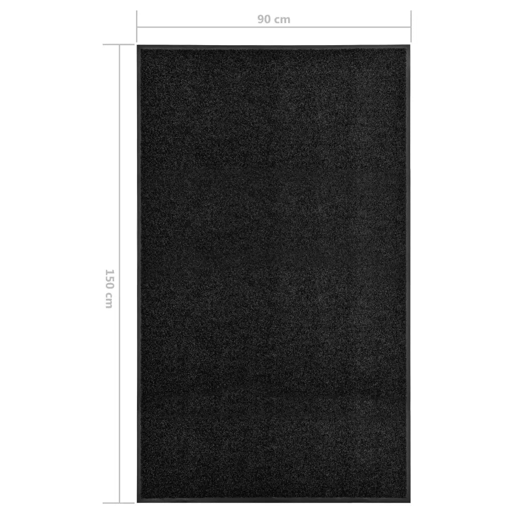 Zerbino Lavabile Nero 90x150 cm 323413