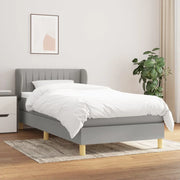 Giroletto a Molle con Materasso-Struttura Letto Grigio Chiaro 90x200 cm Tessuto 353083