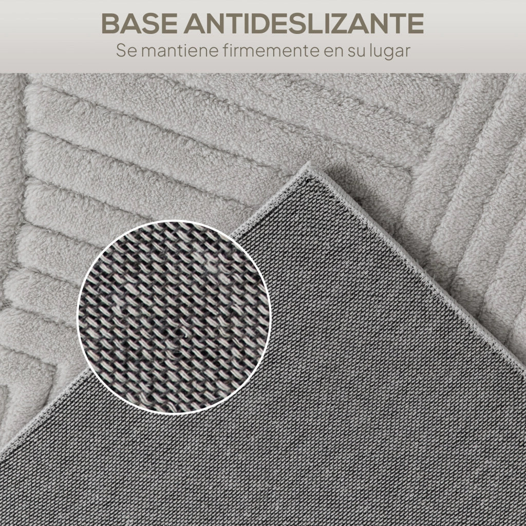 Tappeto Moderno ¨C Minimal ¨C 230x160 cm Grigio Pelo Corto Antiscivolo