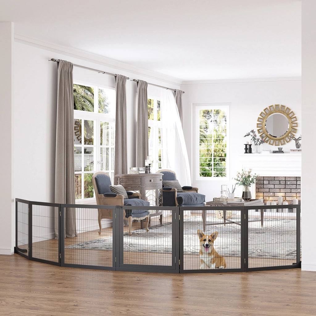 Cancello di sicurezza per porte, barriera per cani, cancello protettivo, cancello per cani, porta di sicurezza, pieghevole bidirezionale, legno di