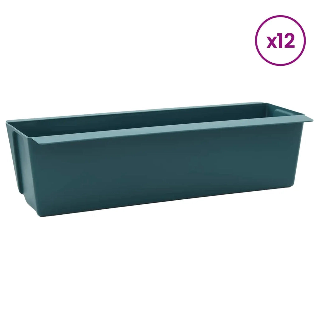 Fioriere per Euro pallet 12 pcs Verde 36 x 13,5 x 9,5 cm 42037204