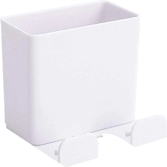 Organizzatore di Media Universale per Comandi Remotici - Supporto da Parete - Ospita Air Conditioner - TV - Caricatore per Smartphone (Bianco)