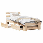 Letto singolo | Letto per adulti | Struttura del letto Naturale 100 x 200 cm Pino massello
