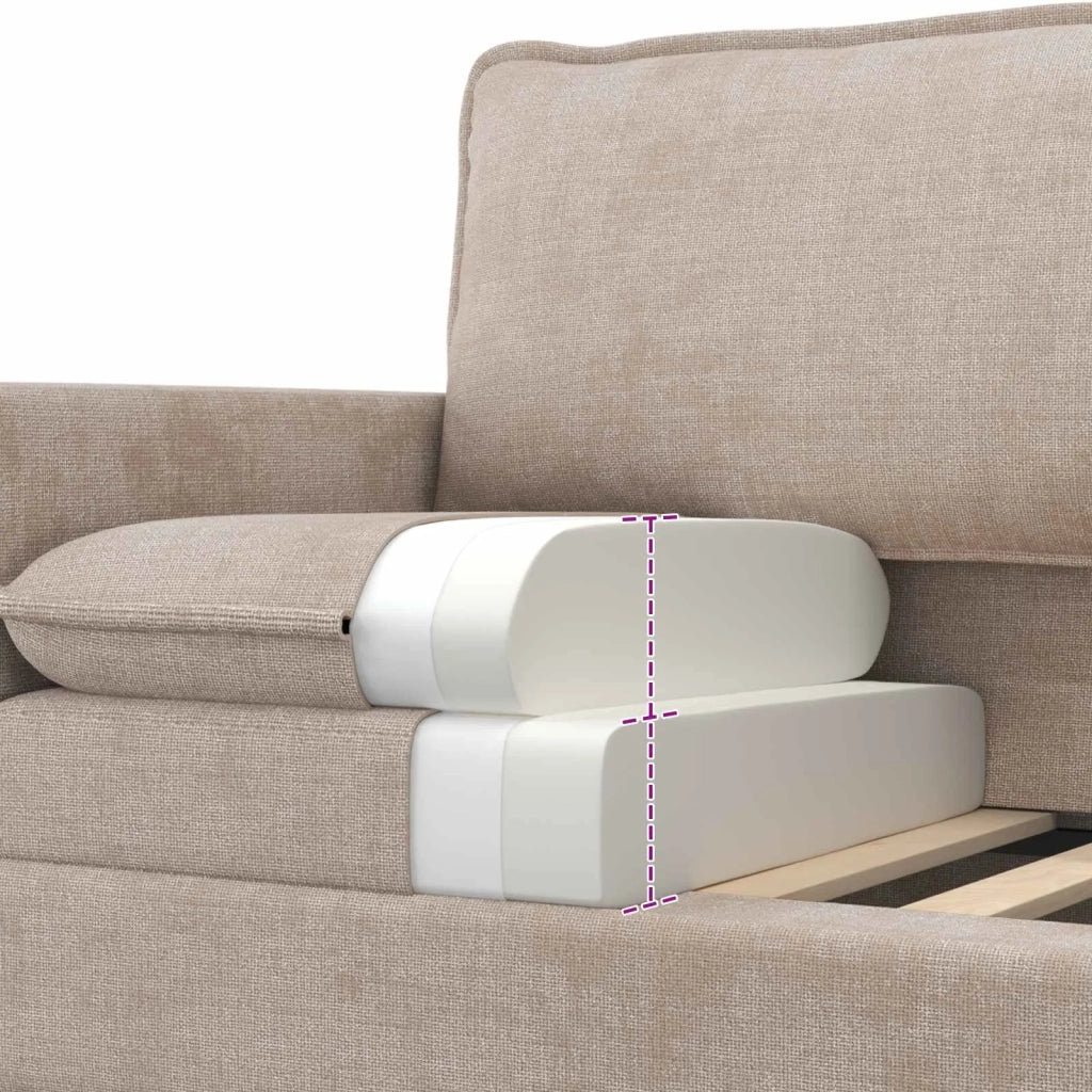 Set di divani 2 pcs Beige Poliestere 3417089