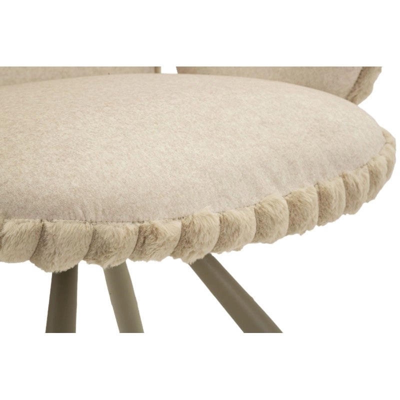 Sedia Stoccolma -b-crema Set 2 Pz cm 64x68x83 (altezza Seduta cm 45)