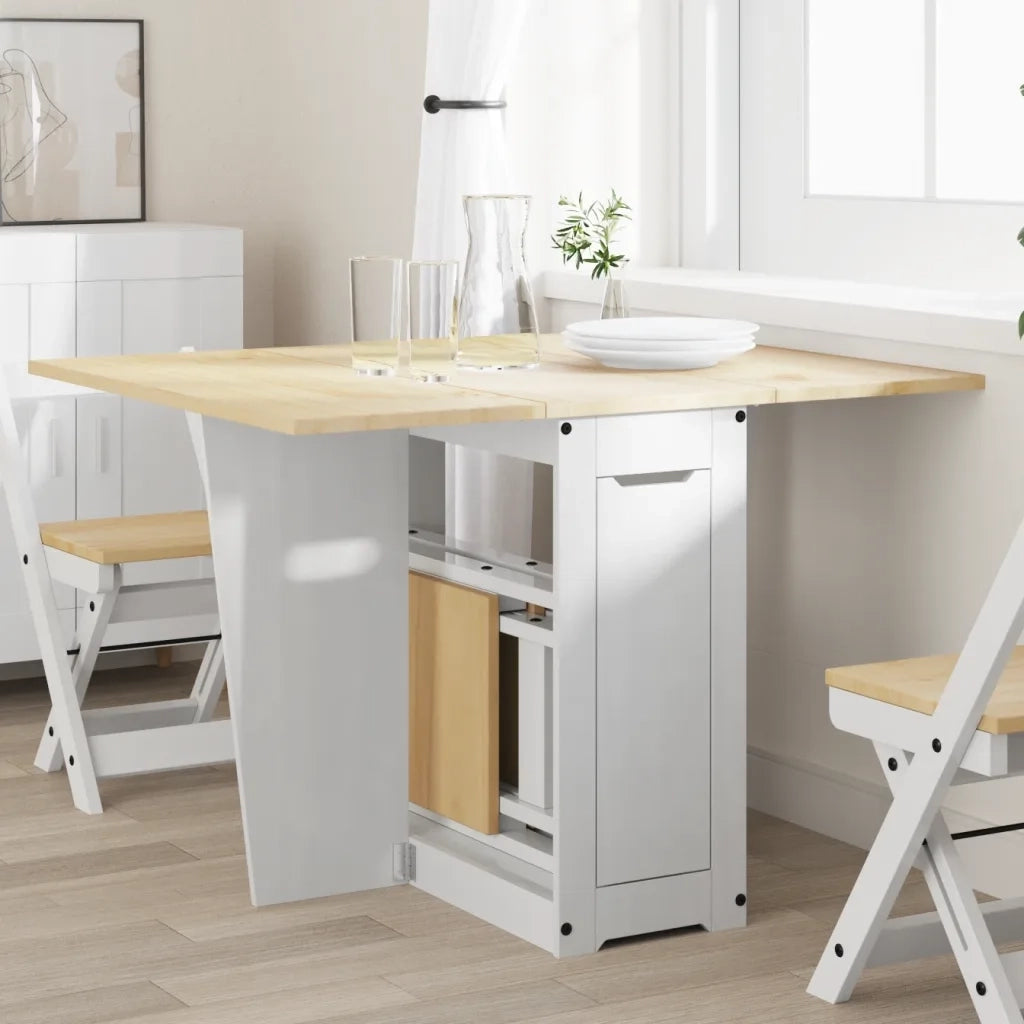 Tavolo da Pranzo | Tavolo da cucina Corona Bianco in Legno Massello di Pino