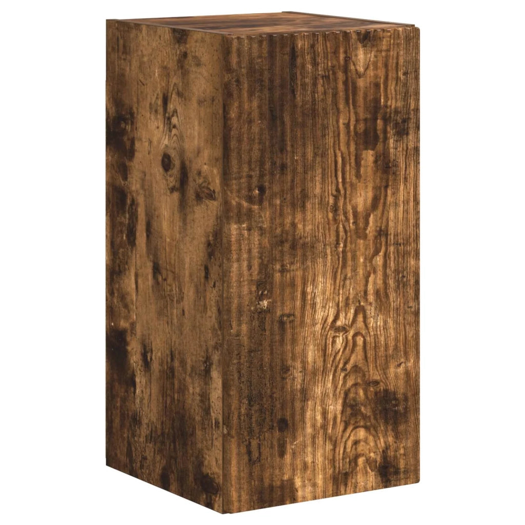 Set mobile TV 4 pz-Credenza per TV Rovere fum¨¦ Legno multistrato 584217
