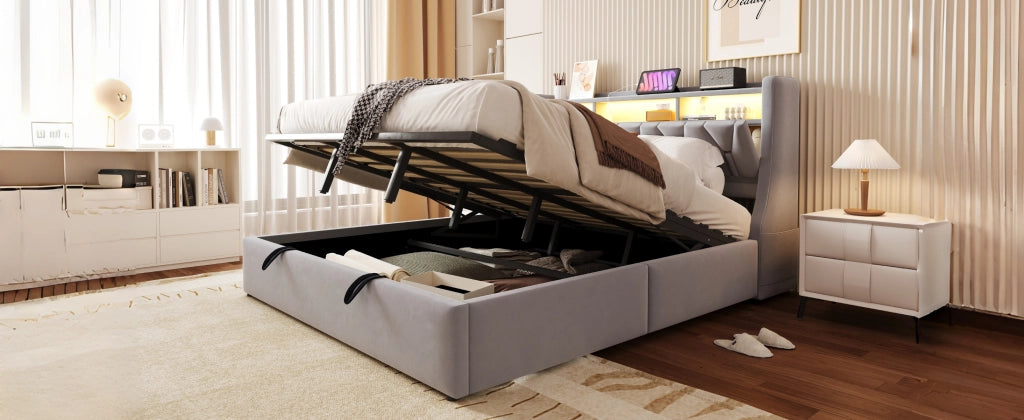 letto imbottito velluto grigio chiaro 180 x 200 cm