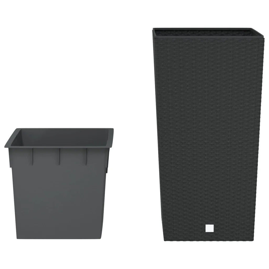 Fioriera con Interno Rimovibile Antracite 21 / 49 L PP Rattan 364675