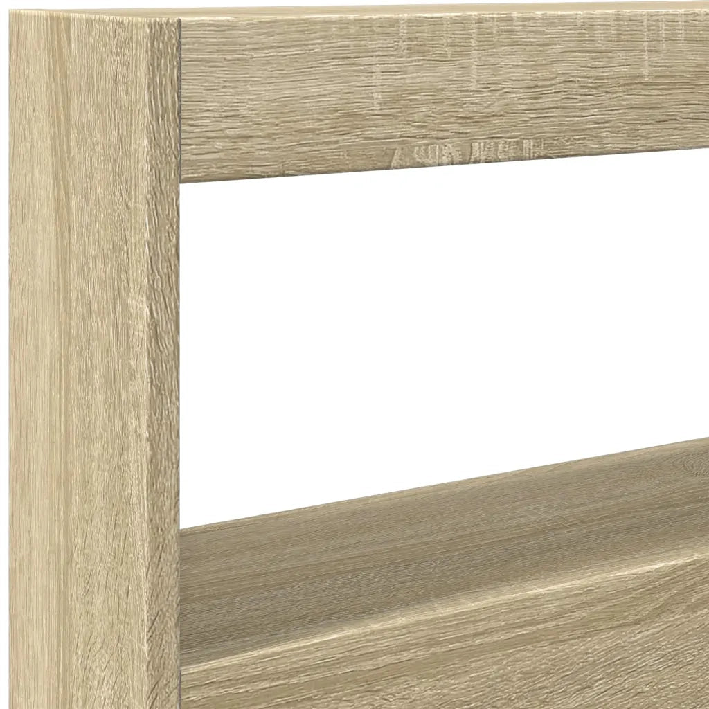Testiera con Contenitore a LED Rovere Sonoma 100x17x102 cm 839184