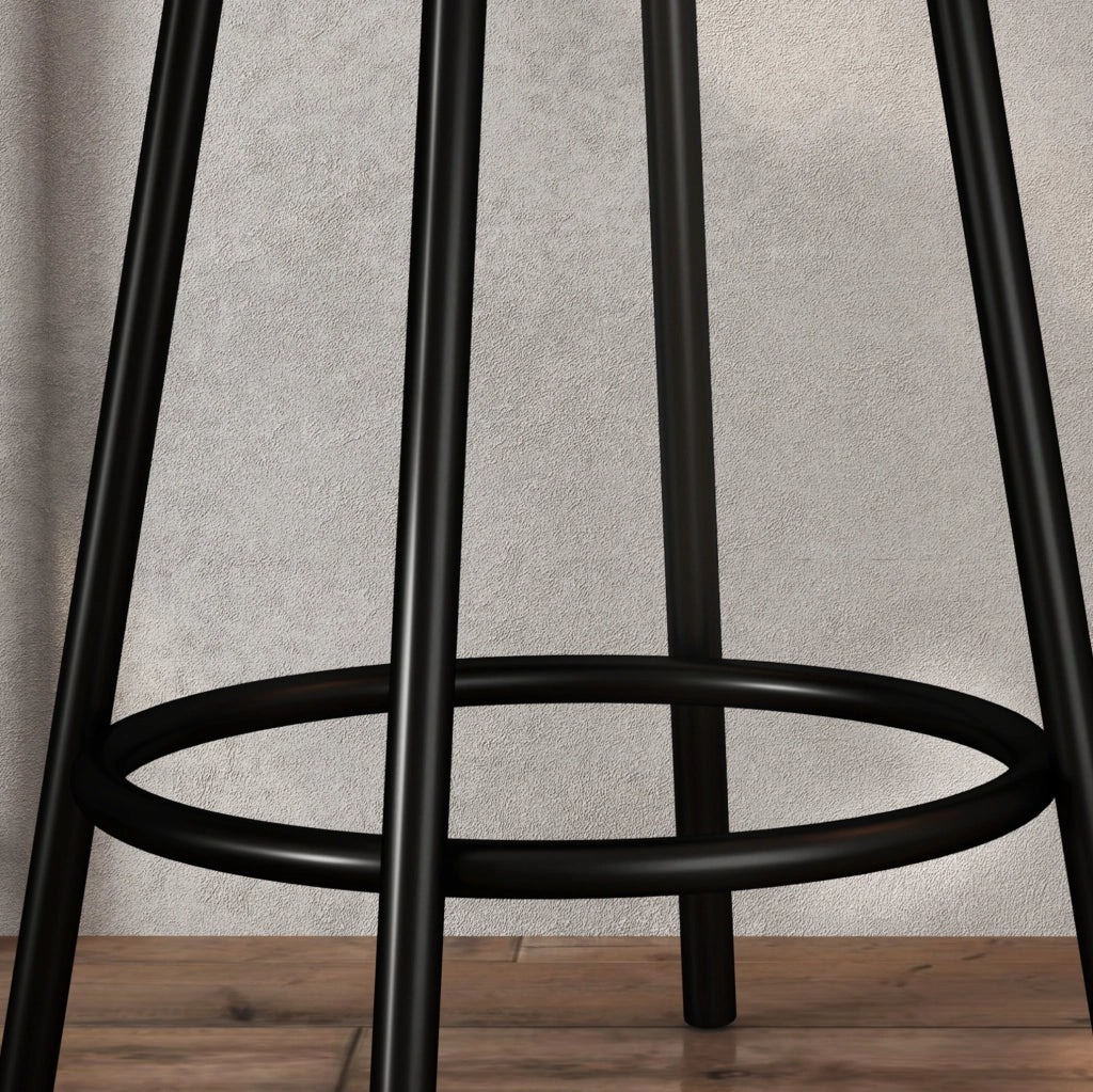 Set tavolo alto 90x50x90.5 cm con 2 sgabelli; salvaspazio; acciaio; rovere