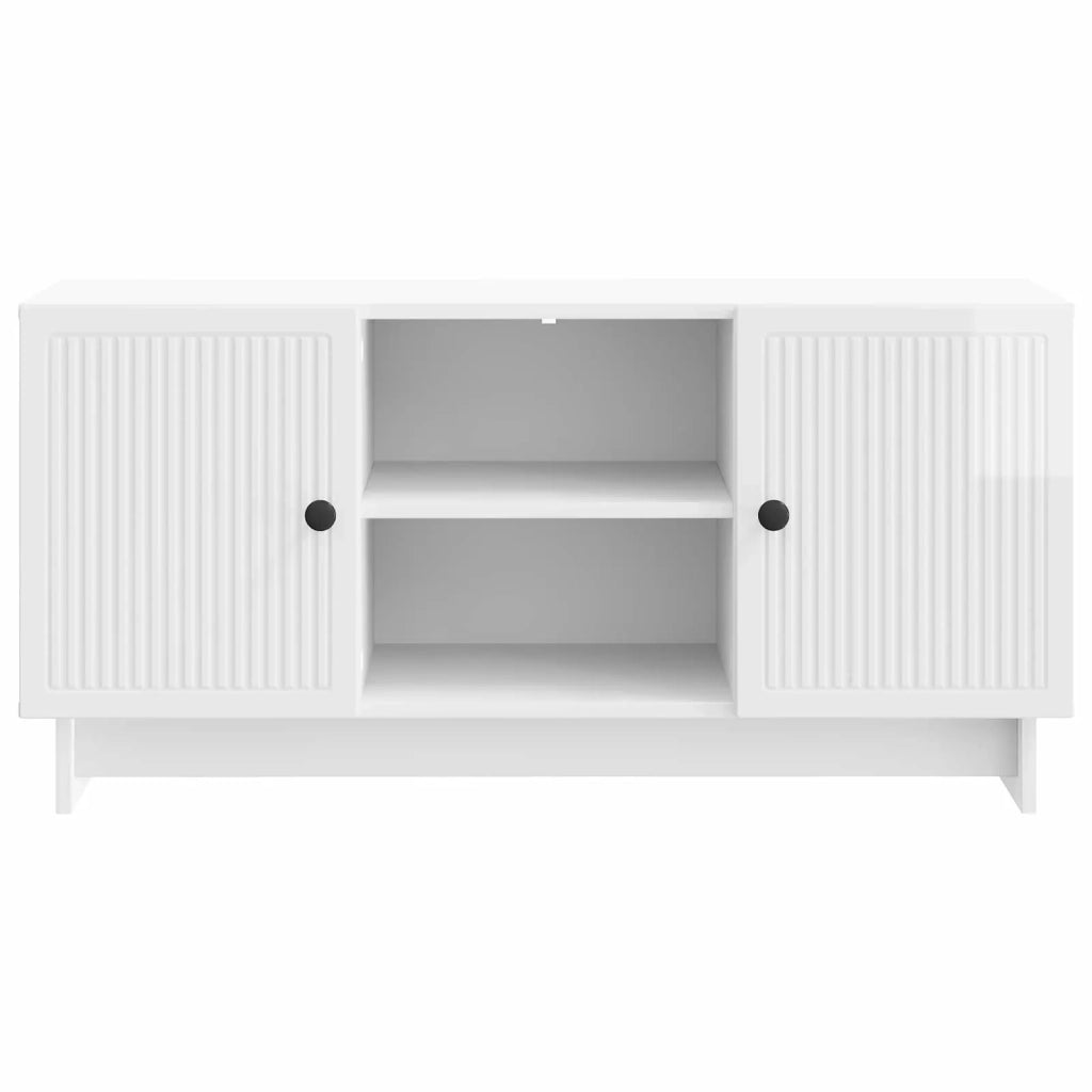 Mobile TV-Credenza per TV 102 x 34,5 x 50 cm Bianco Lucido Legno ingegnerizzato 422012