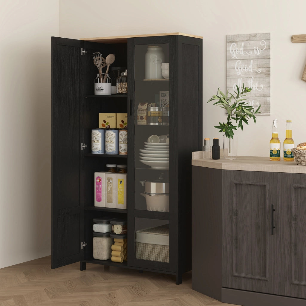Armadio da cucina ¨C zephmum ¨C 76x36x160 cm nero