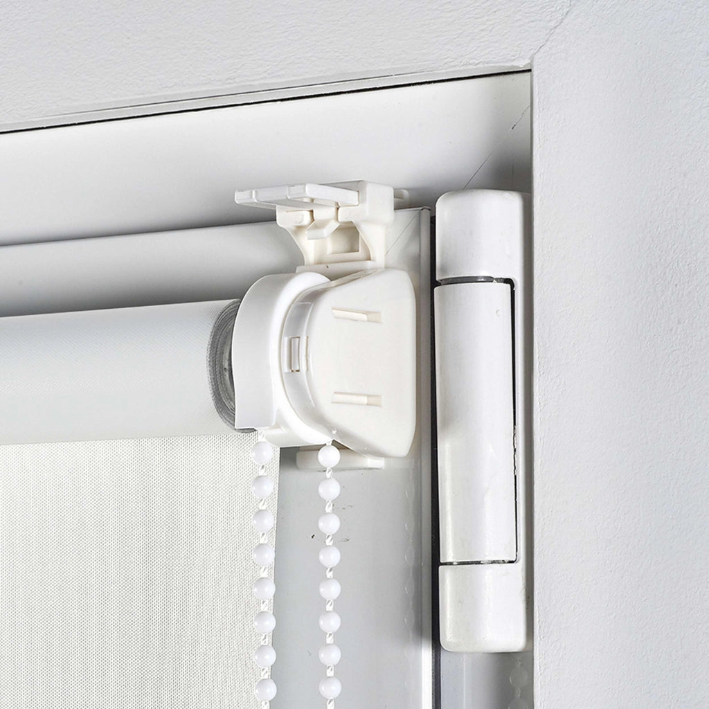 Tenda a Rullo Avvolgibile Oscurante EasyFix, Facile Da Installare, Fissaggio a Clip Senza Viti Bianco 45x180 cm