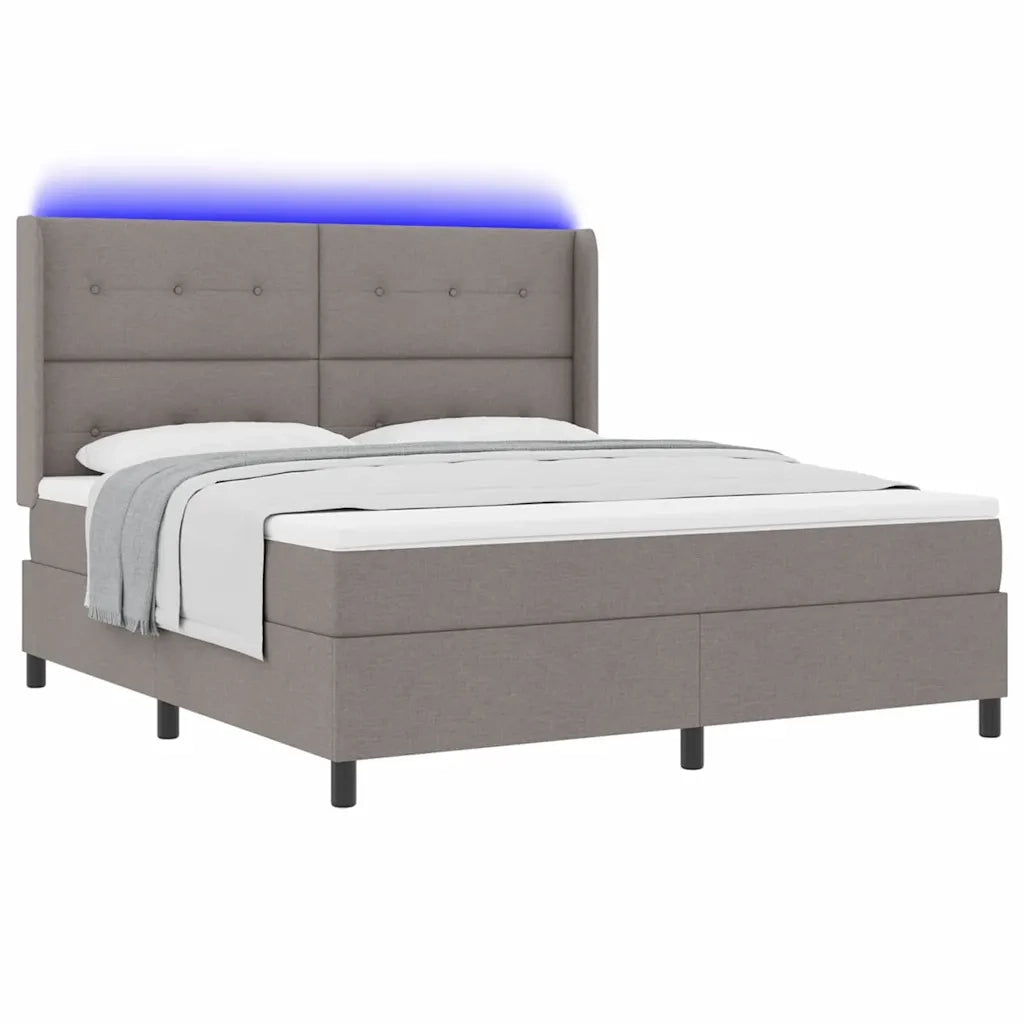Letto a Sorgente LED con materasso Talpa 180 x 200 cm Tessuto