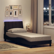 Giroletto senza Materasso Hanko Marrone Scuro 80x200 cm Tessuto 3310422