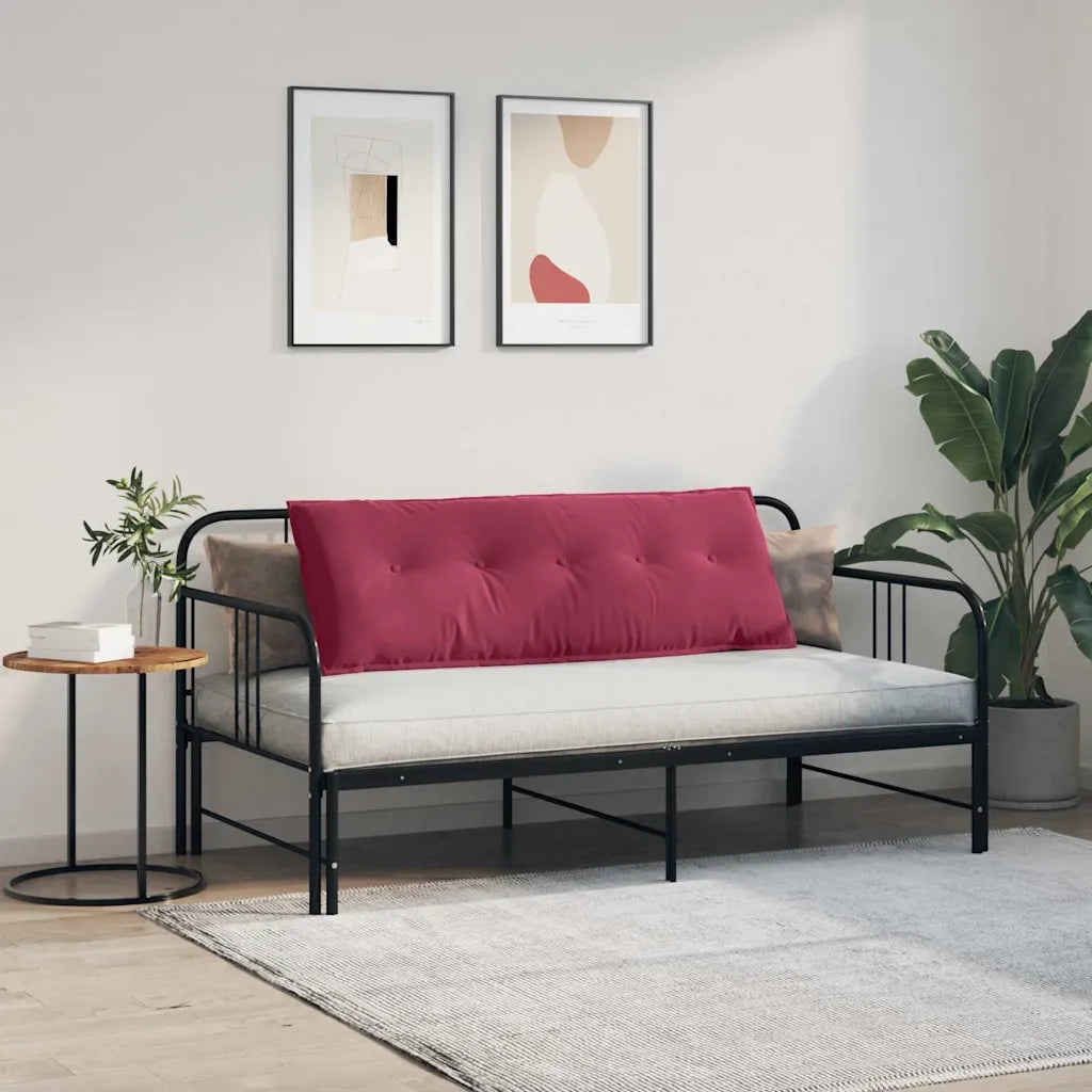 Cuscino per Schiena Rosso Vino 140 x 50 cm Tessuto in Cords 42014852