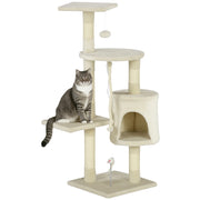 Tiragraffi per Gatti con Cassetta ¨C zephmum ¨C Beige 40x40x116 cm