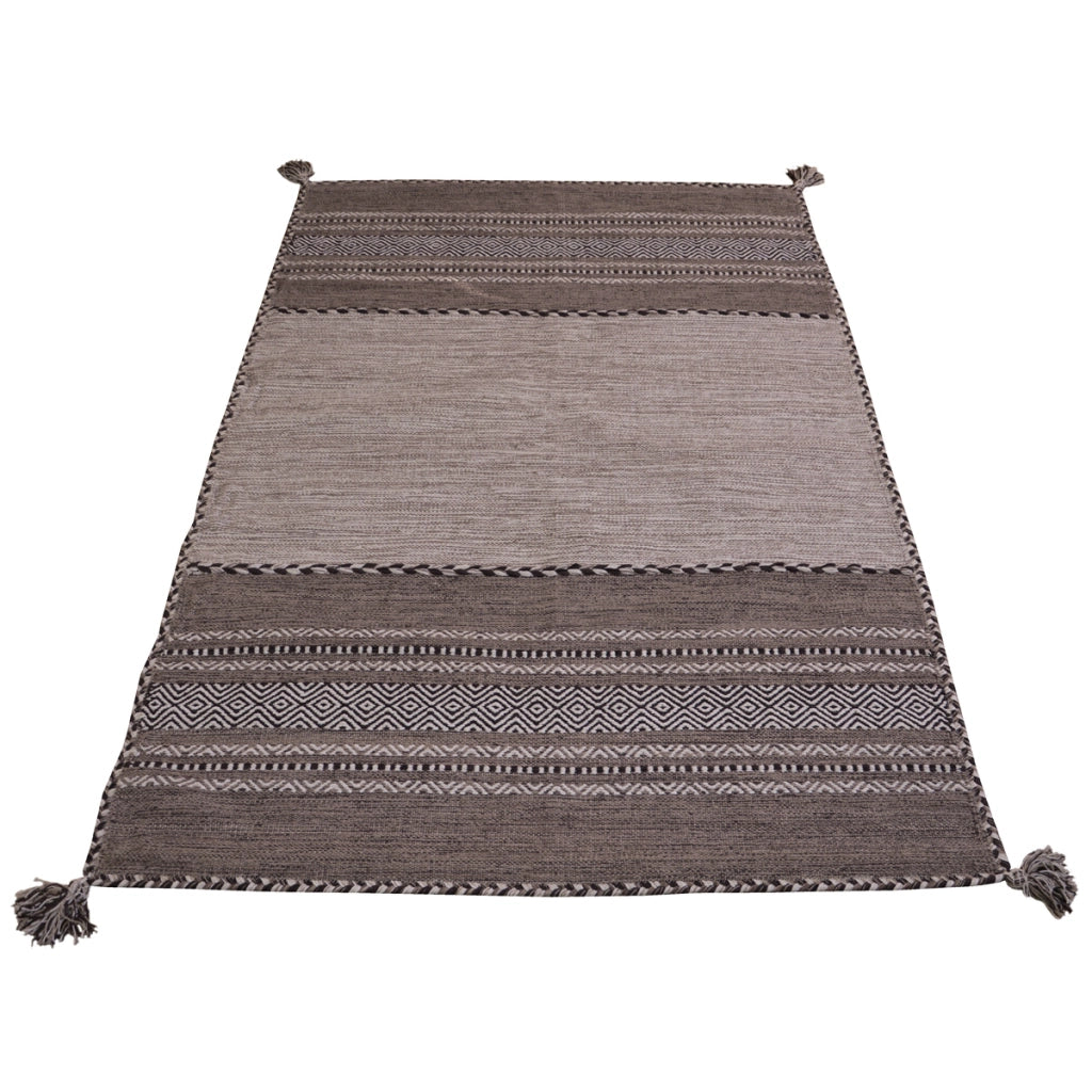 Tappeto ANTIQUE KILIM BEIGE cm.60x200 tessuto a mano in cotone e ciniglia