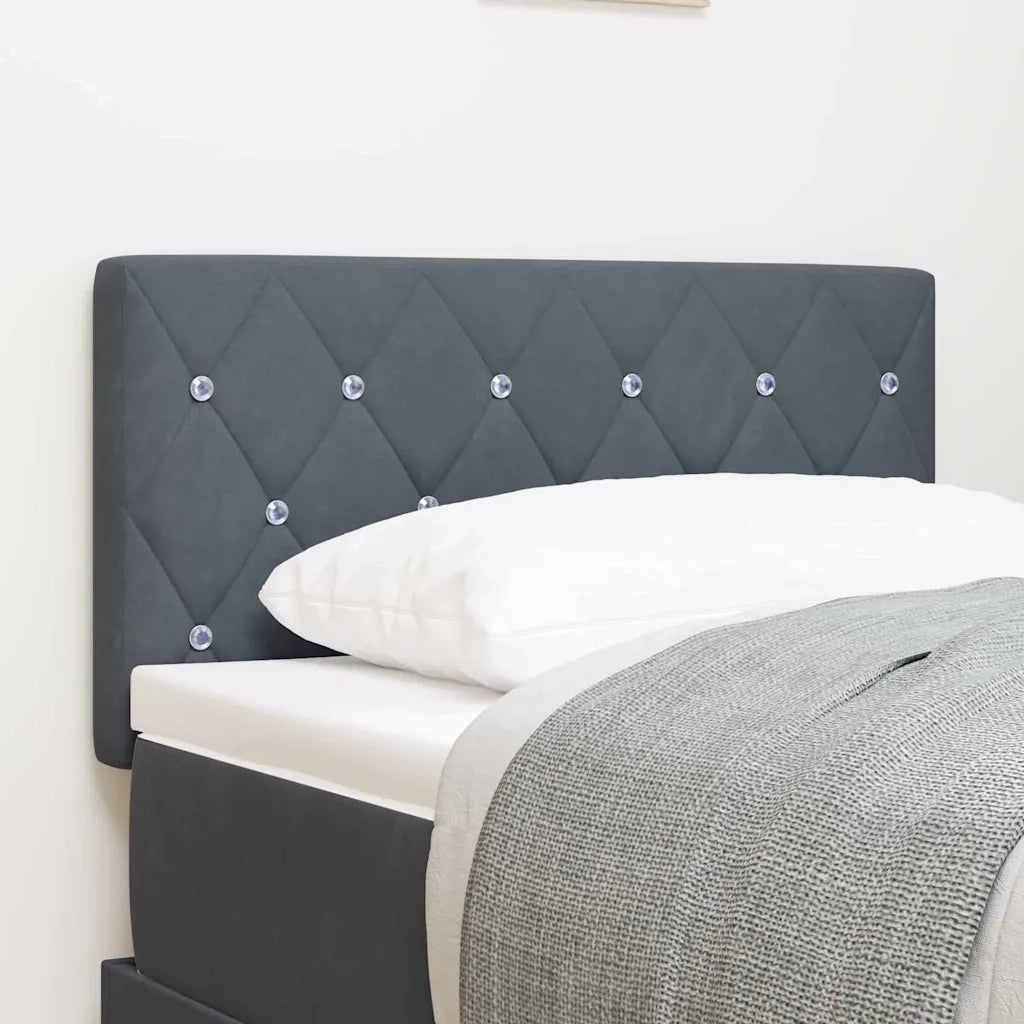 Testiera | Testata LED con strisce LED Grigio scuro 80 cm Velluto