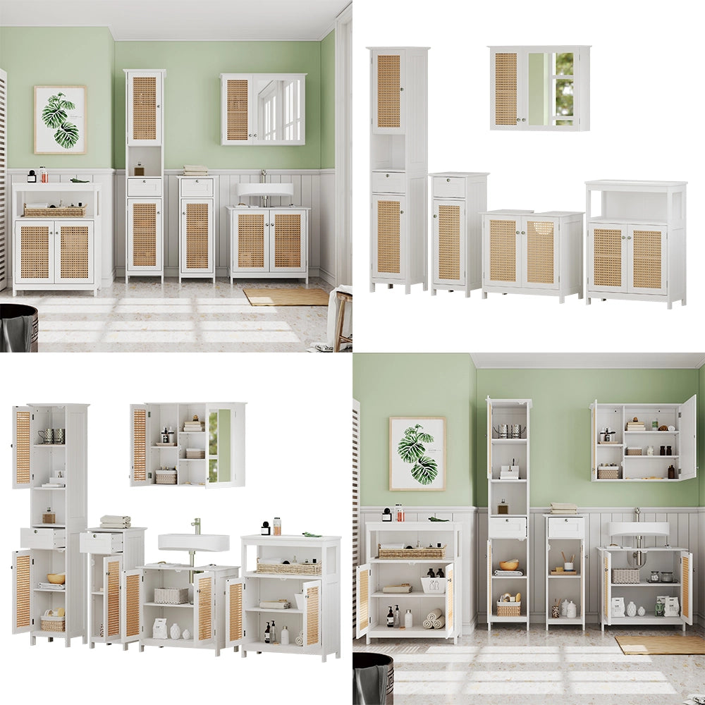 Vicco Set di mobili da bagno Bianco 5 parti