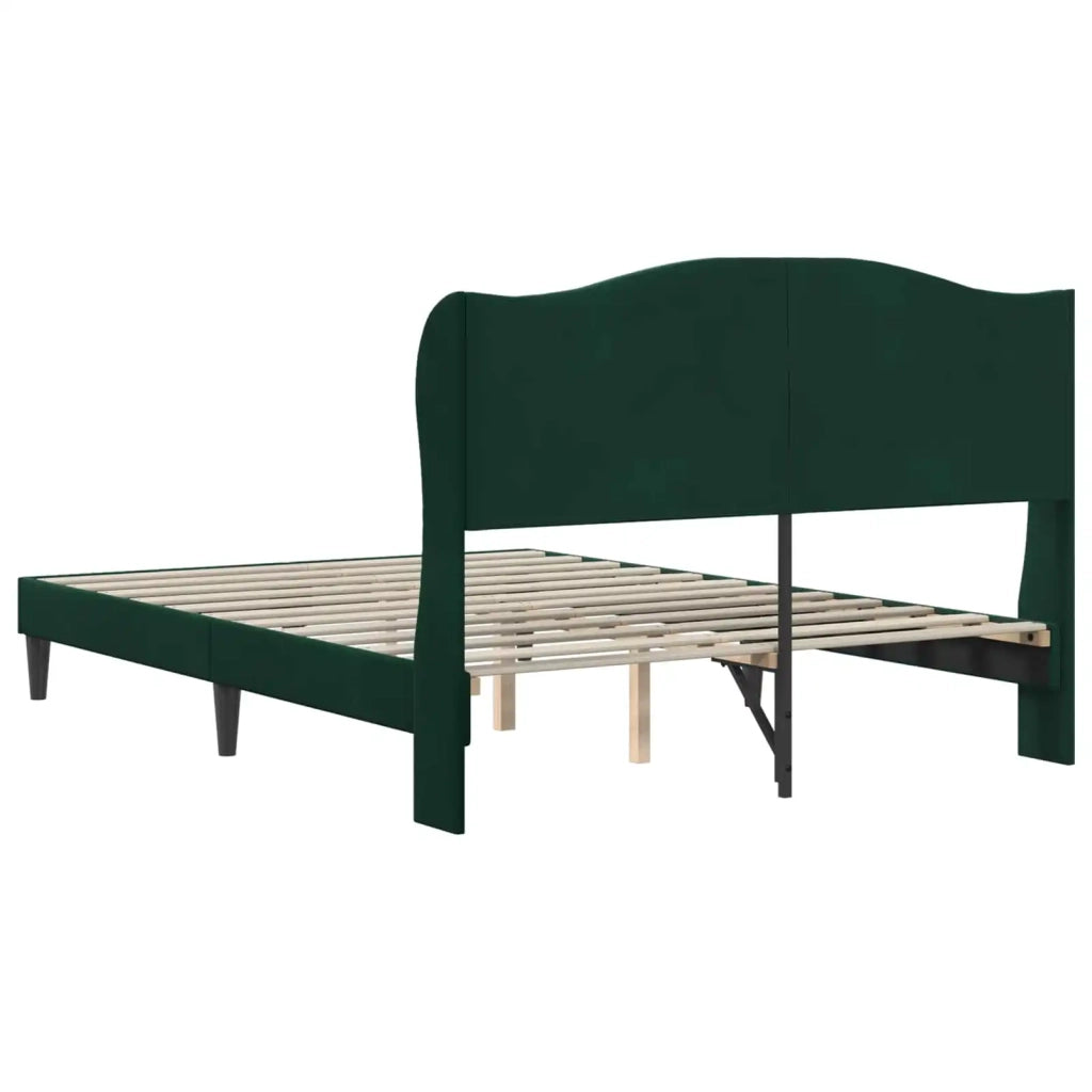 Struttura del letto-Giroletto Verde Scuro 120 x 190 cm Velluto 682150