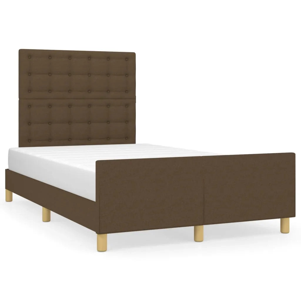 Giroletto senza Materasso Marrone Scuro 120x200 cm Tessuto 3125368
