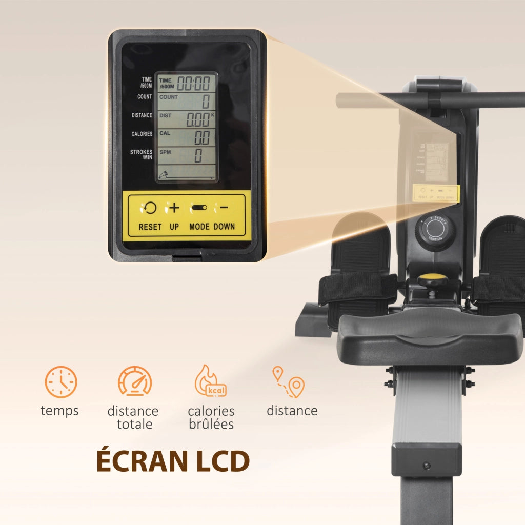 Vogatore Pieghevole ¨C Xylo ¨C Resistenza Magnetica 8 Livelli, Display LCD, Alluminio Acciaio