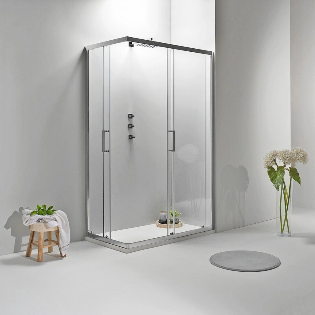 BOX DOCCIA ELITE ANGOLARE 80x120 CM SCORREVOLE TRASPARENTE