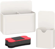 Organizzatore Magnetico per Whiteboard - 2 Pezzi - Set - Materiale ABS - Spazievendente - Incluso 2 Marker e 1 Pennello per Pulire - Organizzatore Magnetico