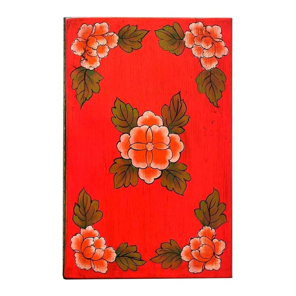 Mobile da ingresso in legno rosso 48x31x60cm
