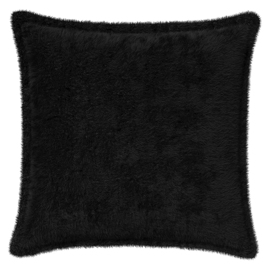 Federa 2 pz HOUTEN Nero 45 x 45 cm Pelliccia di Coniglio Finta 918922