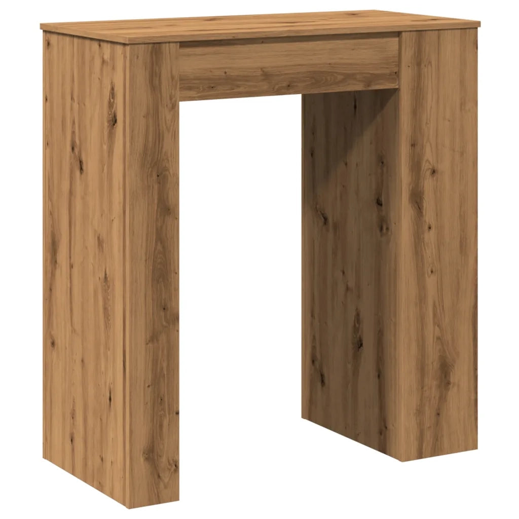 Tavolo Bar con Rastrelliera Rovere 95x47x103,5 cm Multistrato