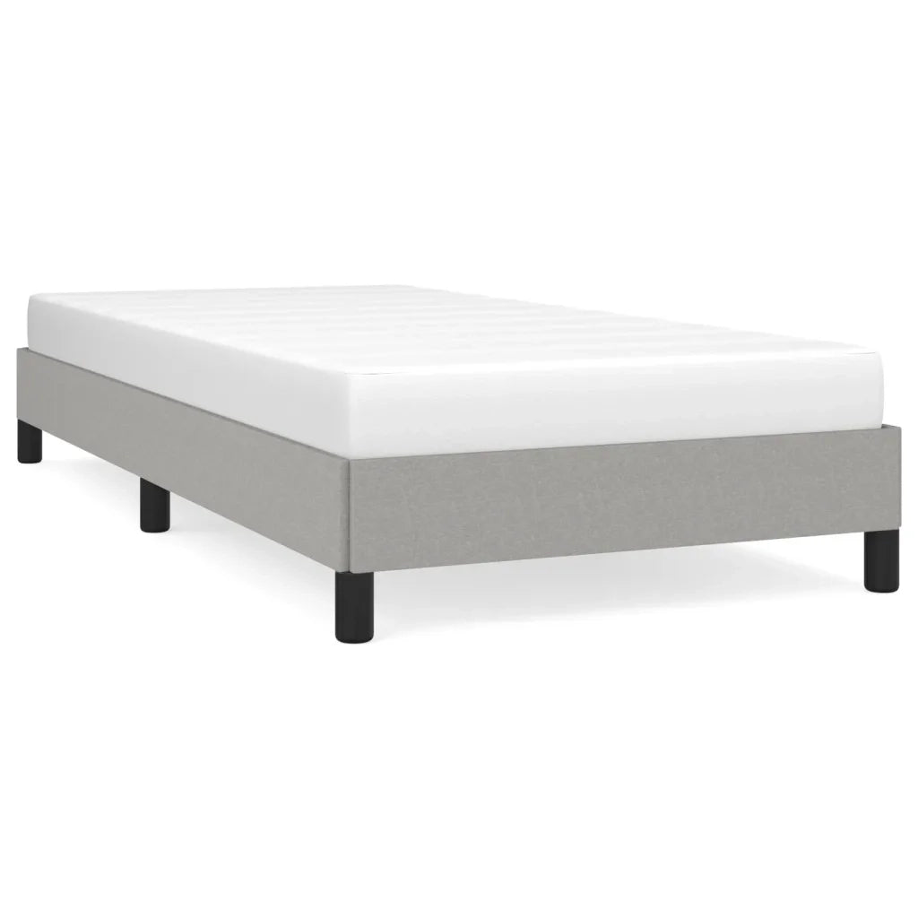 Letto singolo | Letto per adulti | Giroletto senza Materasso Grigio Chiaro 90x200 cm Tessuto