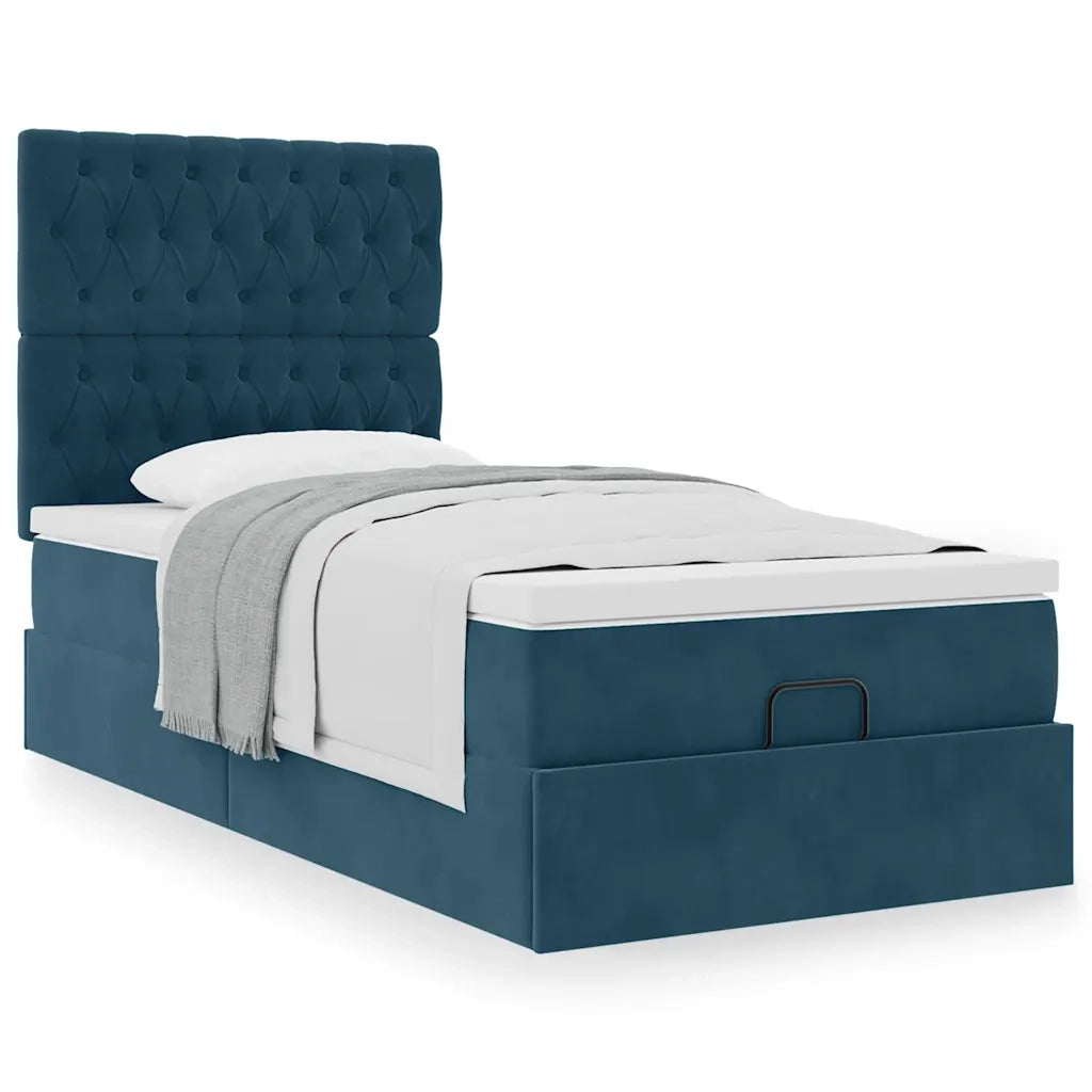 Struttura Letto Pouf con Materassi 100x200 cm Velluto 3313527