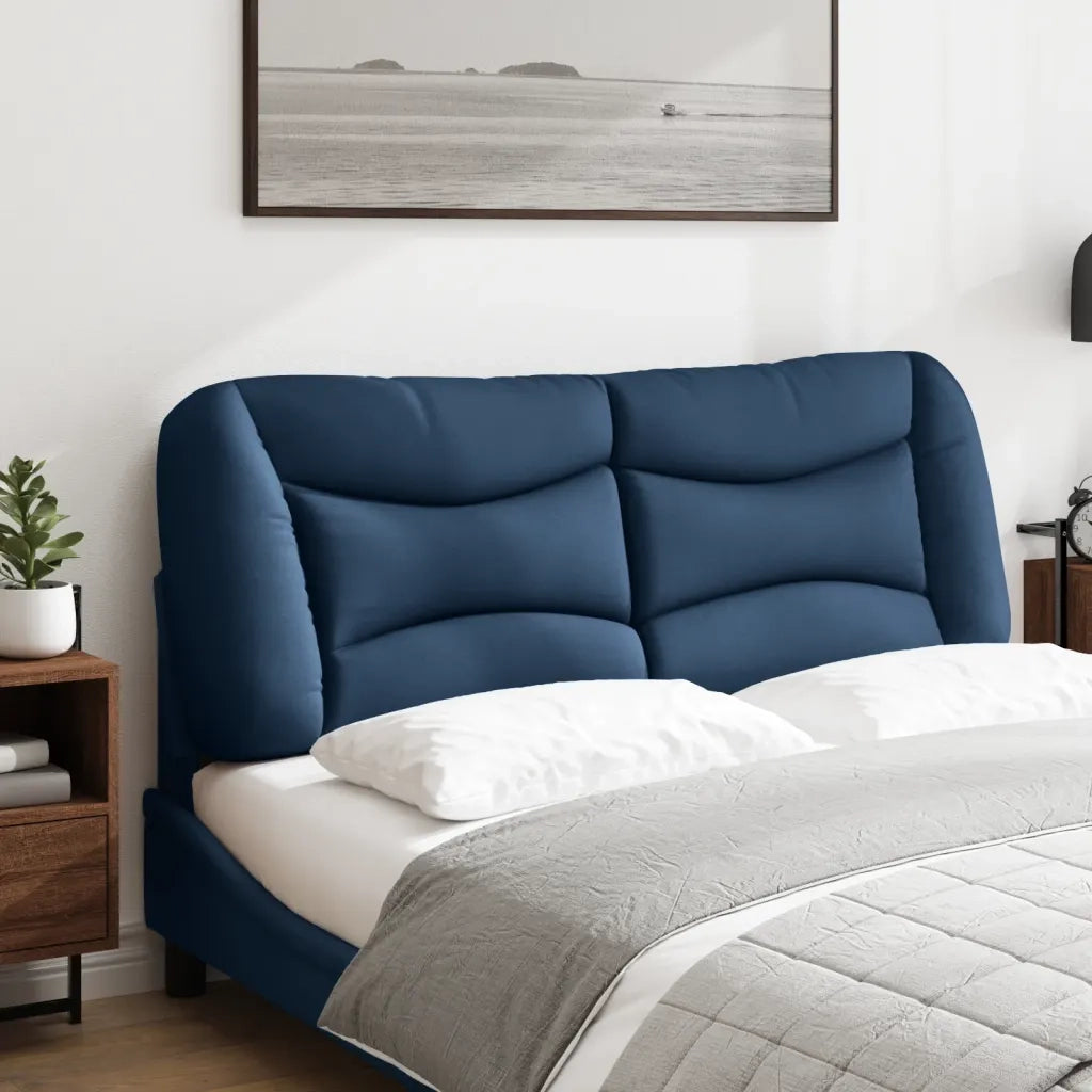 Cuscino Testiera Hvar Blu 140 cm in Tessuto 374582