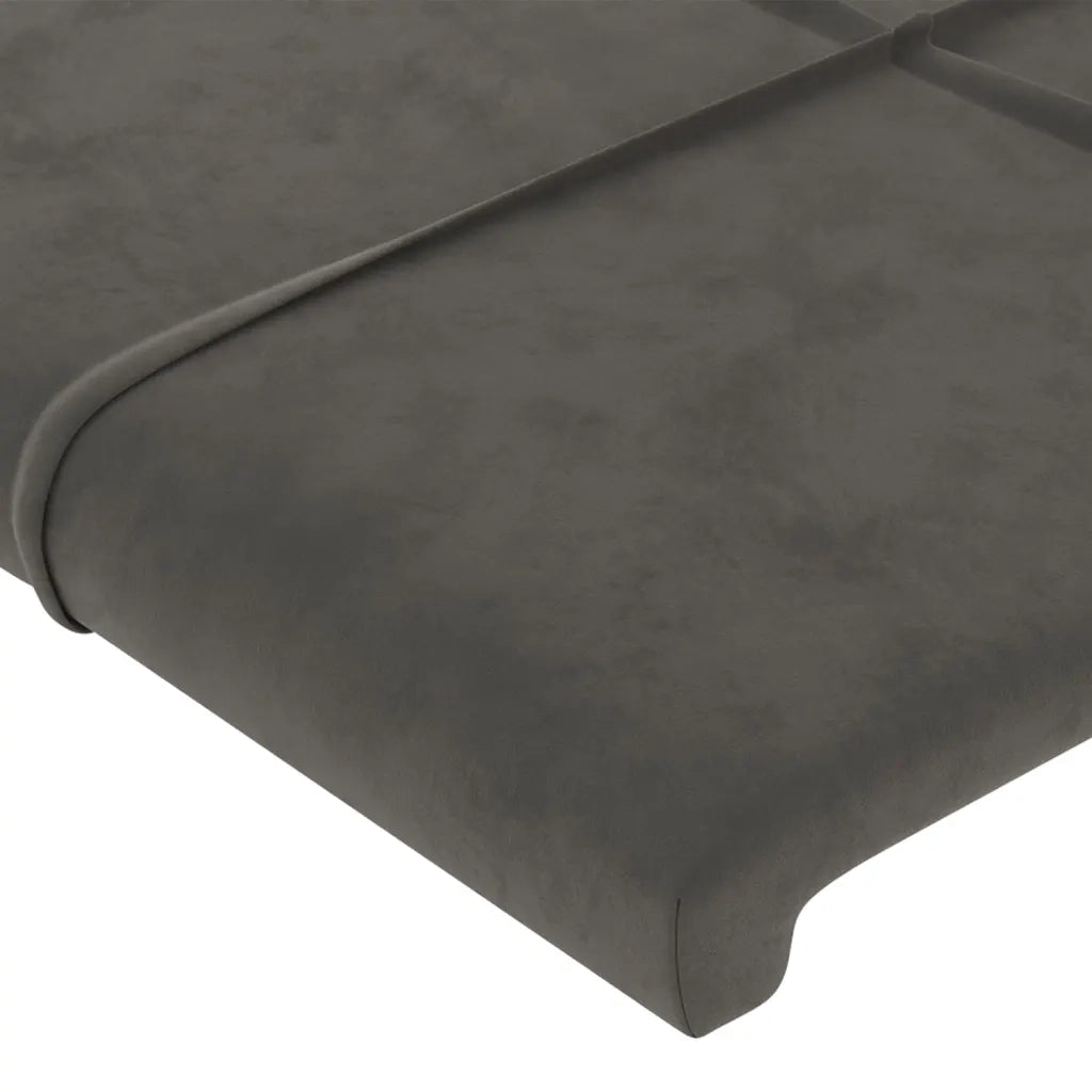 Testiera ad Orecchio GrigioScuro 203x16x118/128cm in Velluto 3119647