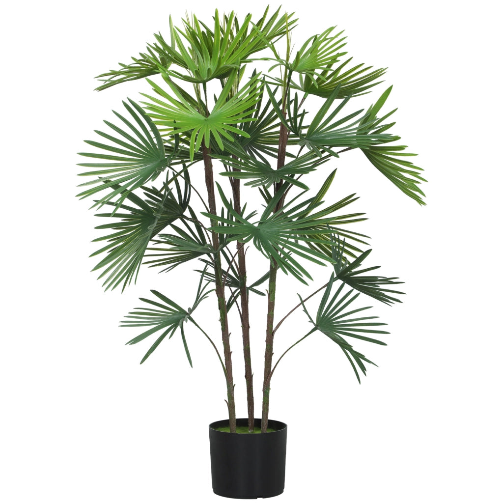 Palma Artificiale Verde con Vaso ¨C Minimal ¨C 90 cm ?16.5x13.5 cm