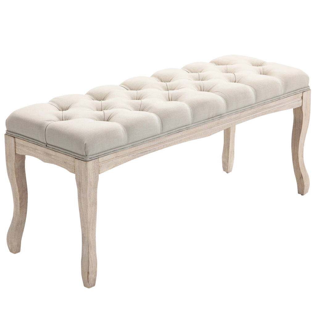 Banc Letto Imbottito ¨C Minimal ¨C Beige Lino Legno 110x
