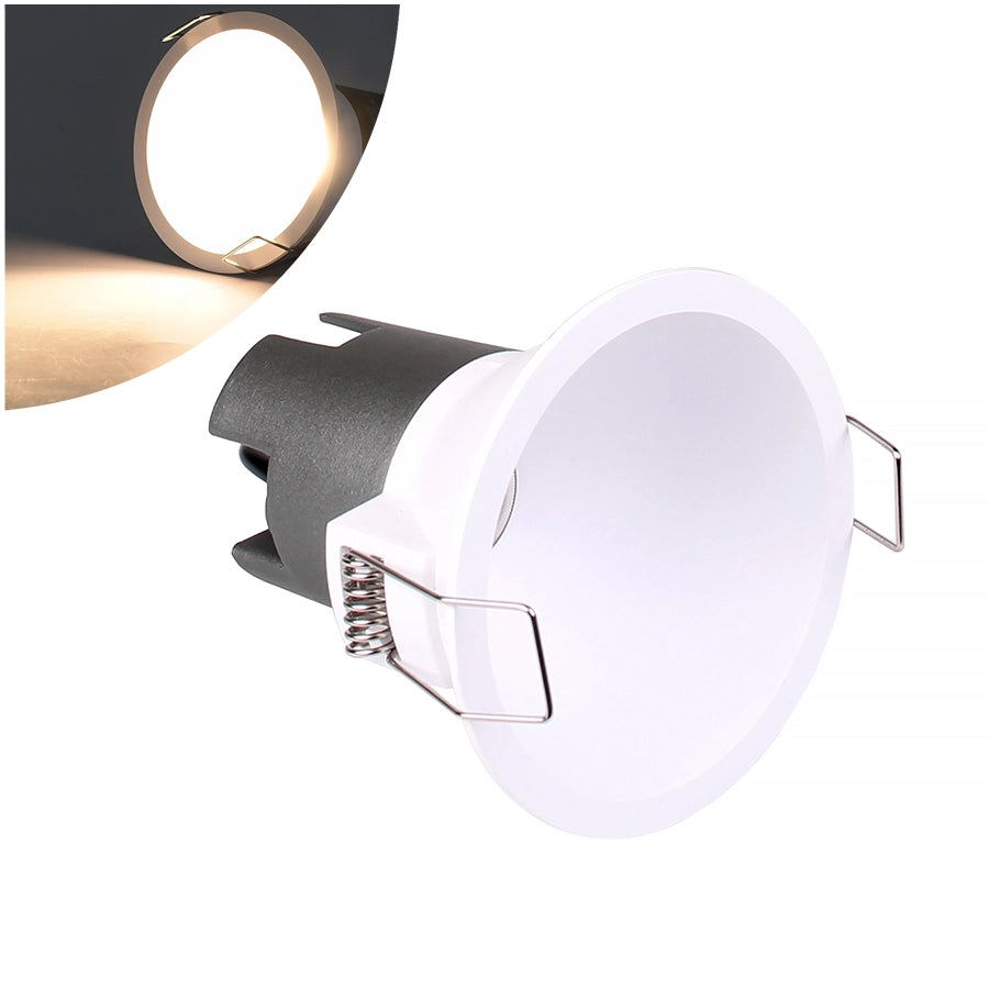 FARETTO LED DA INCASSO 5W ALTA LUMINOSITA' DESIGN MODERNO TONDO IN ALLUMINIO BIANCO - ILLUMINAZIONE ACCOGLIENTE 3000K